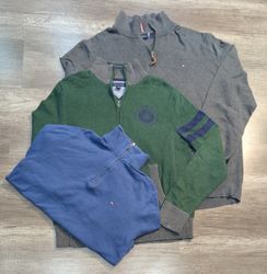 4388 - Tommy Hilfiger suéter com zíper ¼ e zíper c..