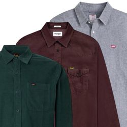 LLW Cotton Button Down Shirts | Lee . Wrangler . L..