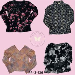 Ladies Printed Poly Blouse – Soft & Comfortable Fa..