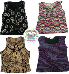 Vintage Y2K Patterned & Statement Top Bundle – 11p..