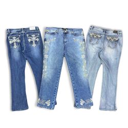 VPX1349 Y2K Embellished Flared , Boot cut Jeans