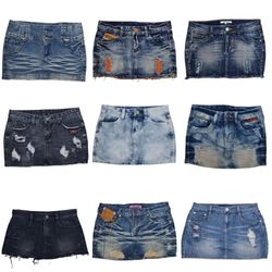 Women Y2K denim skirts
