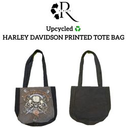 Upcycled Harley Davidson Printed Tote Bags (REP)