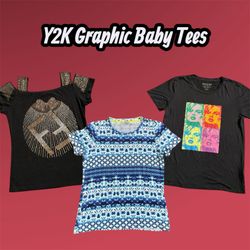 Y2K Cyber & Graphic Tops - (15/03)