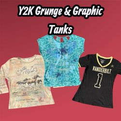 Y2K Grunge & Graphic Tanks - (15/03)
