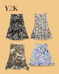 Y2K Vintage Printed Mini Skirt (Yv-638)