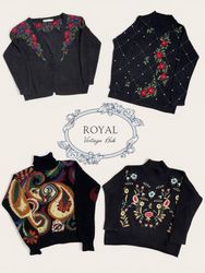 Y2K Vintage Statement Sweater Bundle