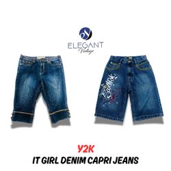 Y2K It Girl Denim Capri Jeans - EV0515