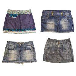 Y2K  NYC IT Girl Denim Mini Skirts RE-2871