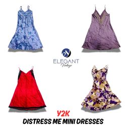 Y2K Distress Me Mini Dresses - EV0650