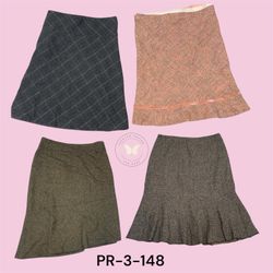 Classic High-Waist Wool Skirt for Women – Warm Win..