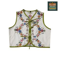 Upcycled Front Tie Linen Tops