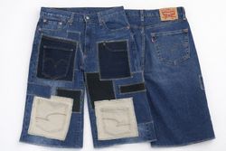 CR1412 Upcycled Denim Shorts