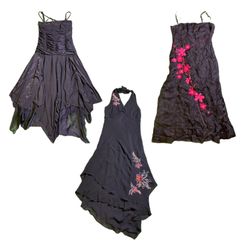 Y2K Gothic Vibe Girls Maxi Dress RW-1672