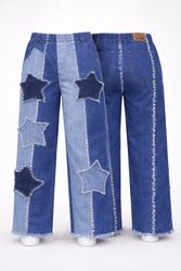 CR1415 Upcycled Denim Wide-Leg Pants