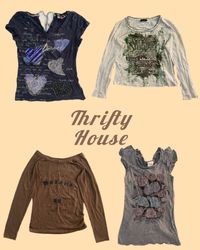 Y2K Indie Heart Scribble Baby Tees(TH/288)