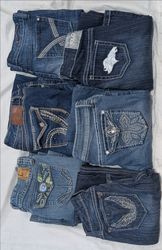 DESIGNER JEANS (BRANDS INCLUDED) CANDIES, SILVER,E..