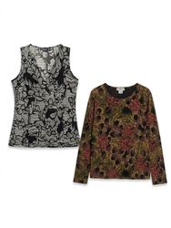 (FV-979) Y2K Brown Floral Summer Tops