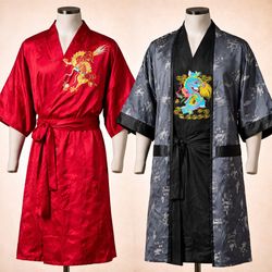 Dragon Kimono Silk Robes