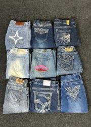 Y2K Pocket Art Jeans (Including Silver, Maurices, ..