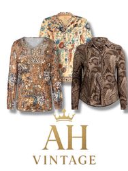 Y2K statement button Up Blouses print flares