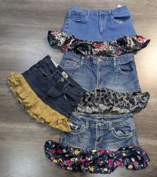 4455 - Upcycling Denim-Seidenrock