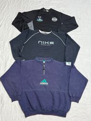 vintage sweatshirt and windbreaker