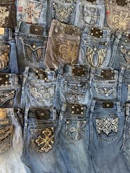 Miss me True Religion Rock Revival women Men’s jea..