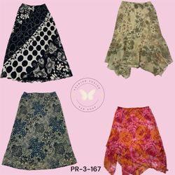 Printed Poly Skirt for Women – Lightweight Summer ..