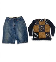 (FV-996) Y2K Grunge Streetwear Bundle – Denim Carg..