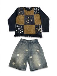 (FV-996) Y2K Grunge Streetwear Bundle – Denim Carg..