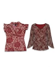 (FV-997) Retro Red Retrograde Mix Tops