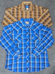 ZV2031 Wrangler 2-Pocket Snap Button Men’s Shirts