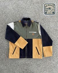 Upcycled Panelled Canvas Workwear Jacket
