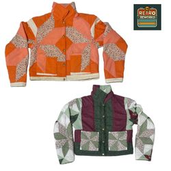 Upcycled Quilted Jacket Button up