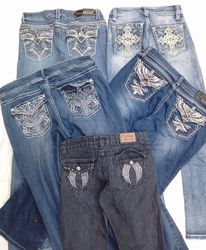 CR6979 Y2K Flare & Straight Jeans