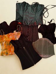 Y2K Corset Tops Bundle – Lace, Bustier, Zip Styles