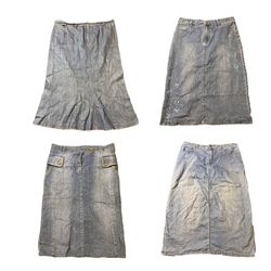 Y2K IT Girl Denim Maxi Skirts RE-2892