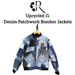 Veste Vercity en denim recyclé patchwork