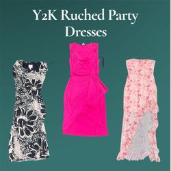 Y2K Ruched Party Dresses - (20/03)