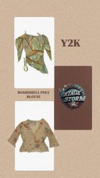 Y2K Bombshell Poly Blouse