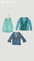 Y2k aqua blue blouse