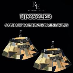 Upcycled Y2K Carhartt Patchwork Mini Ski..