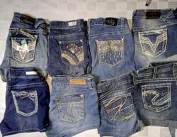 VIGOSS SILVER AND OTHER BRAND MINI MICRO SHORTS (M..