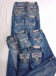 CR7002 Rock Revival Flare & Straight Jeans