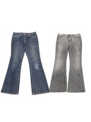 (FV-948) Y2K Denim Flared Jeans
