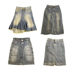 Y2K NYC IT Girl  Denim Midi Skirts RE-2897