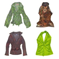 Y2K Earthy Tone Fairy Tops Mix