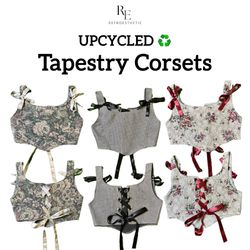 Upcycled Y2K Tapestry Corset (REP)