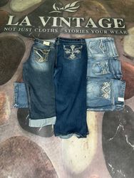 Y2K women’s flared capri embroided